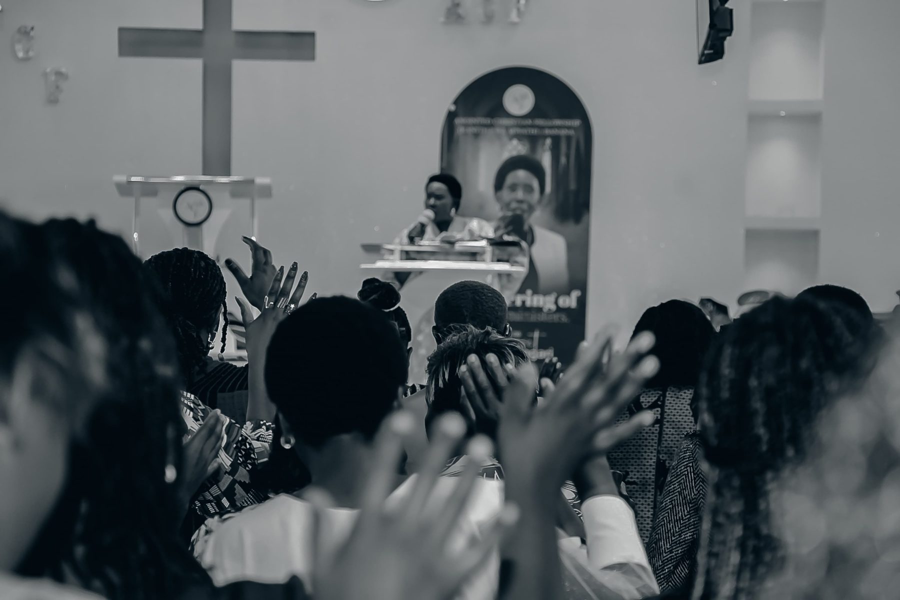 Congregation in worship